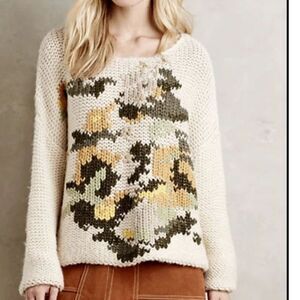 Mes Demoiselles Paris Cozy Knit Oversize Sweater Size 2 (Med) Alpaca Wool Blend